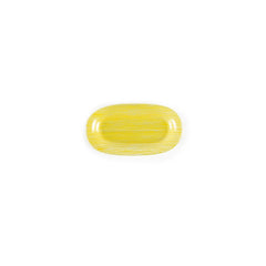 Turgla Fusion Glass 7.75" x 4.25" x h:0.5" Oval Yellow Glass Platter