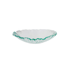 Turgla Fusion Glass 17.75" x 10" x h:3" 64 oz. Oval Clear Glass Deep Plate