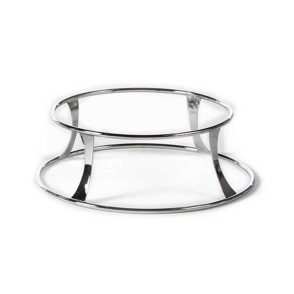 Fusion Tower dia.12" h:4.25" Round Silver Stainless Steel Riser
