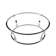 Fusion Tower dia.12" h:4.25" Round Silver Stainless Steel Riser