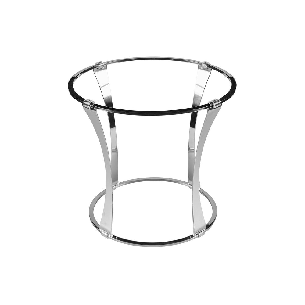 Fusion Tower dia.10" h:8.75" Round Silver Stainless Steel Riser
