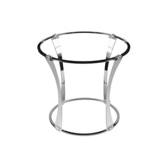 Fusion Tower dia.10" h:8.75" Round Silver Stainless Steel Riser