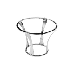 Fusion Tower dia.8" h:5.75" Round Silver Stainless Steel Riser
