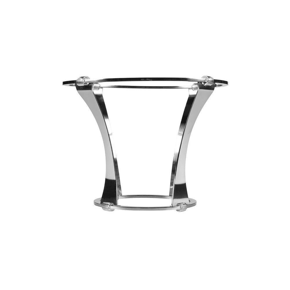 Fusion Tower dia.8" h:5.75" Round Silver Stainless Steel Riser