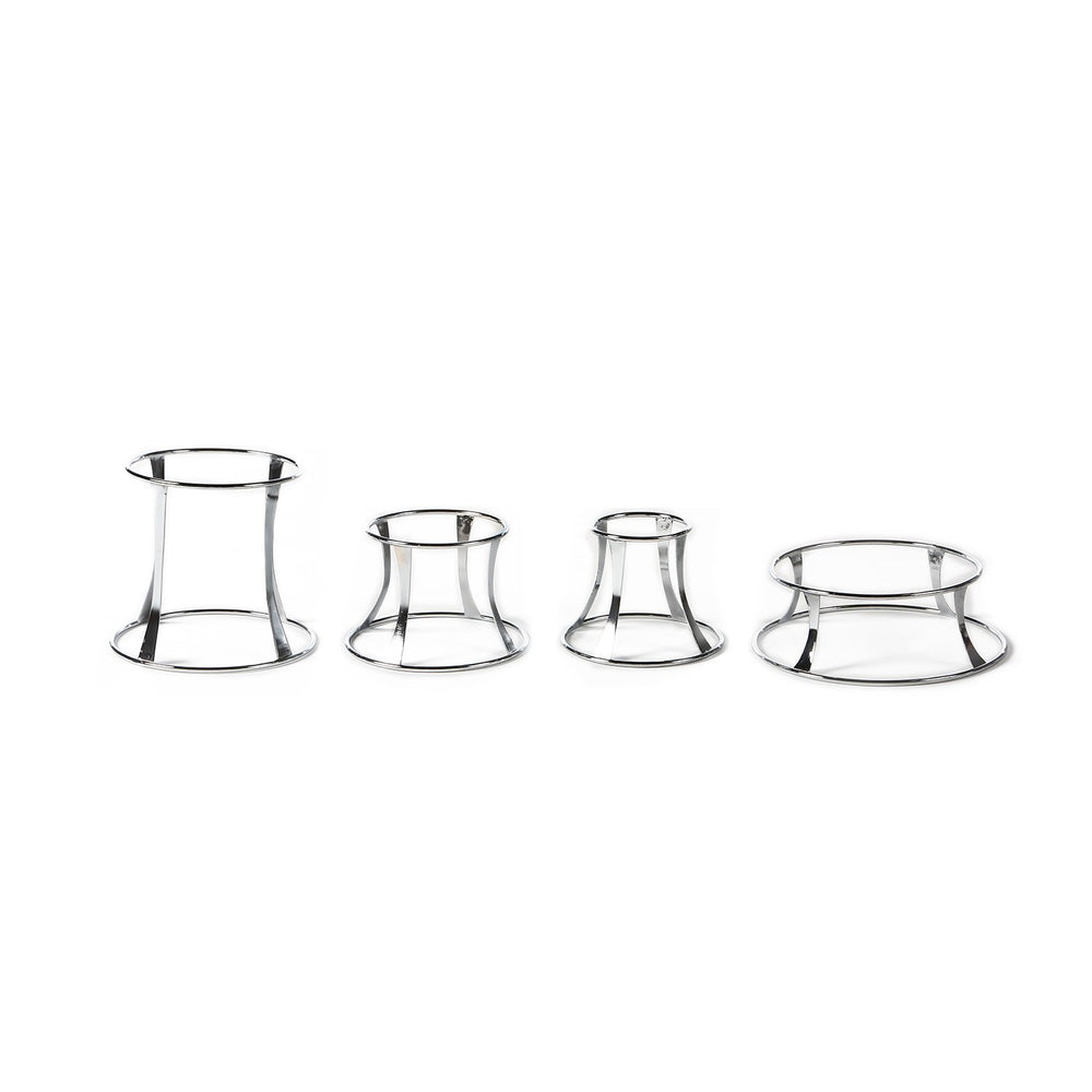 Fusion Tower dia.12" h:0" Round Silver Stainless Steel Riser