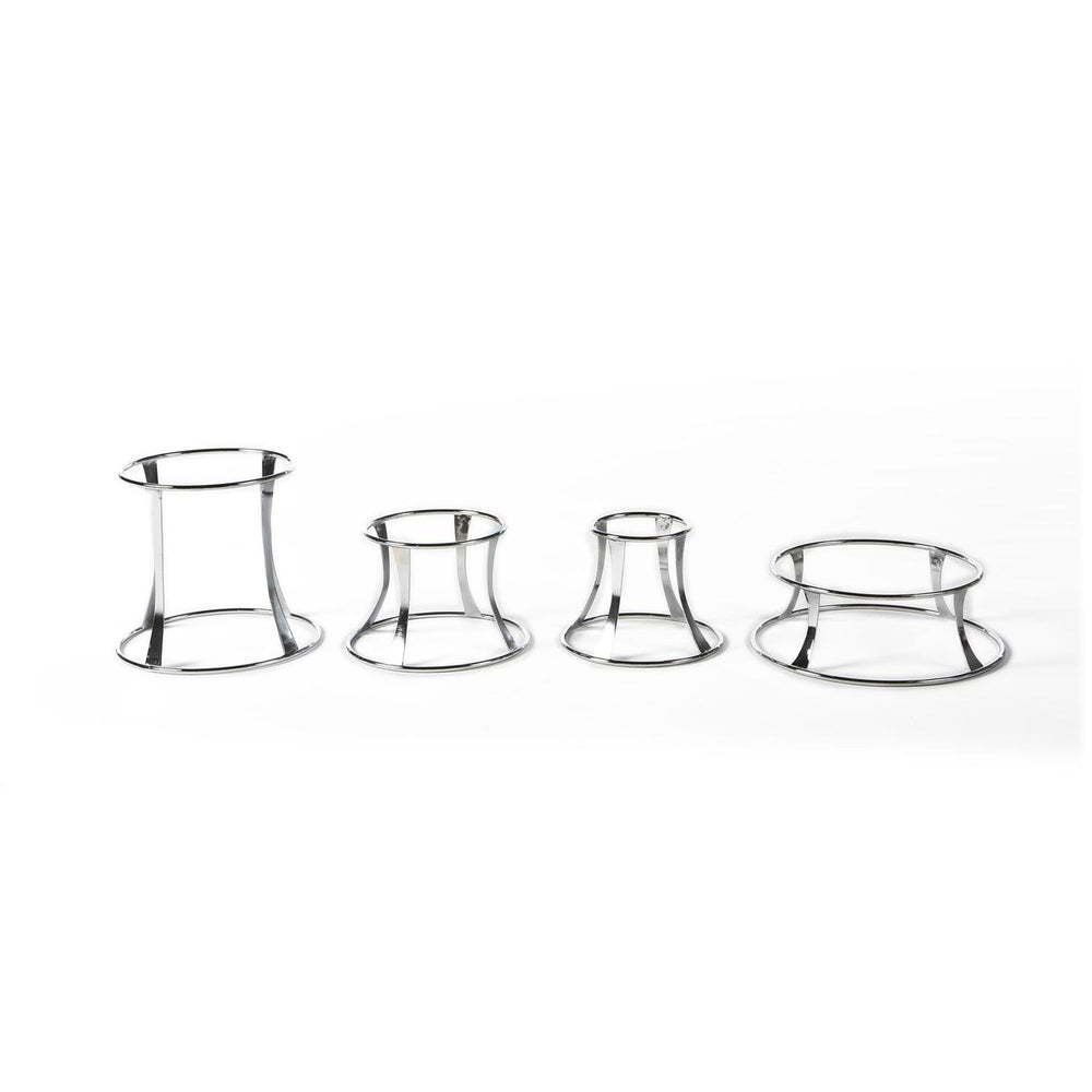 Fusion Tower dia.12" h:0" Round Silver Stainless Steel Riser