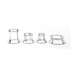 Fusion Tower dia.12" h:0" Round Silver Stainless Steel Riser