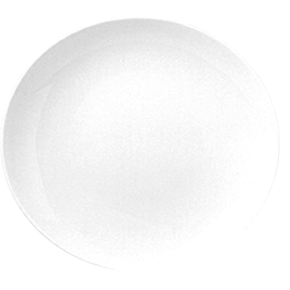 Delta-Coupe 11" x 10" Oval White Porcelain Plate