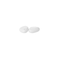 Delta dia.2.75" h:0.75" Round White Porcelain Salt & Pepper Shaker Set