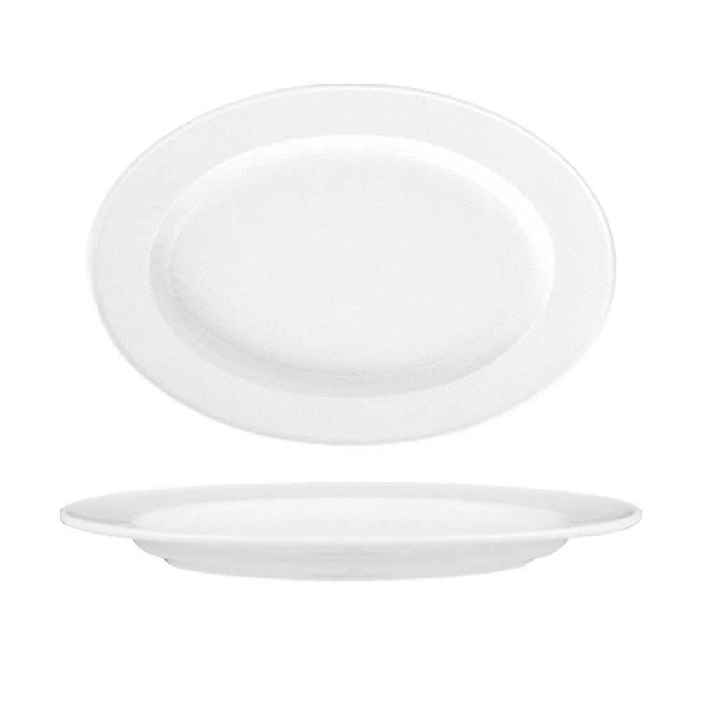 Delta 11" x 7" x h:1" Oval White Porcelain Platter