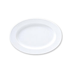 Delta 13" x 9" x h:1.25" Oval White Porcelain Platter