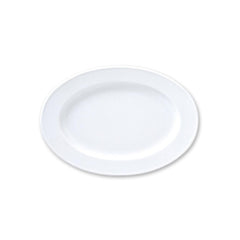 Delta 15.25" x 10.5" x h:1.5" Oval White Porcelain Platter