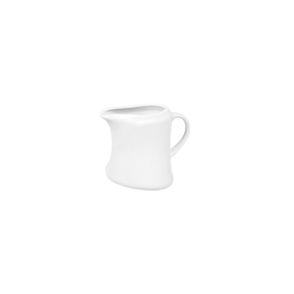 Elips 4.5" x 3" x h:3.5" 5 oz. Oval White Porcelain Creamer