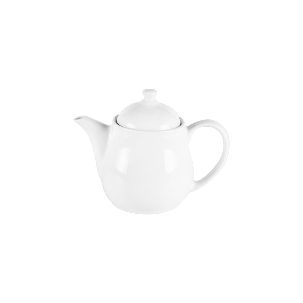 Delta-Coupe dia.6" h:3" 13 oz. Round White Porcelain Coffee/Tea Pot