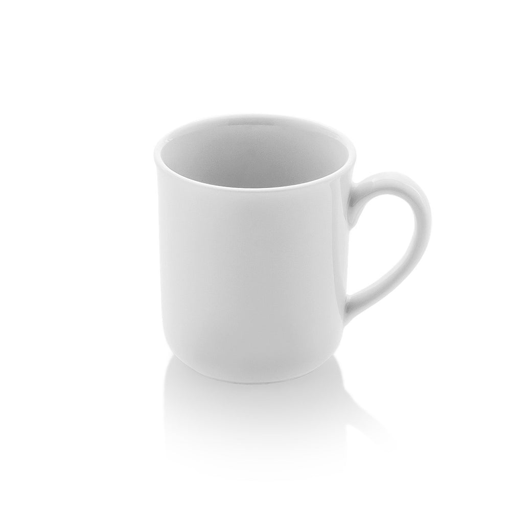 Delta-Coupe dia.3.25" h:3.5" 10 oz. Round White Porcelain Mug
