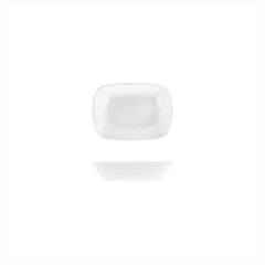 Delta-Coupe 5.5" x 4" x h:1.25" 6 oz. Rectangular White Porcelain Deep Plate