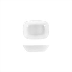 Delta-Coupe 6.5" x 4.75" x h:1.5" 12 oz. Rectangular White Porcelain Deep Plate
