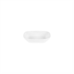 Delta-Coupe 6.5" x 4.75" x h:1.5" 12 oz. Rectangular White Porcelain Deep Plate