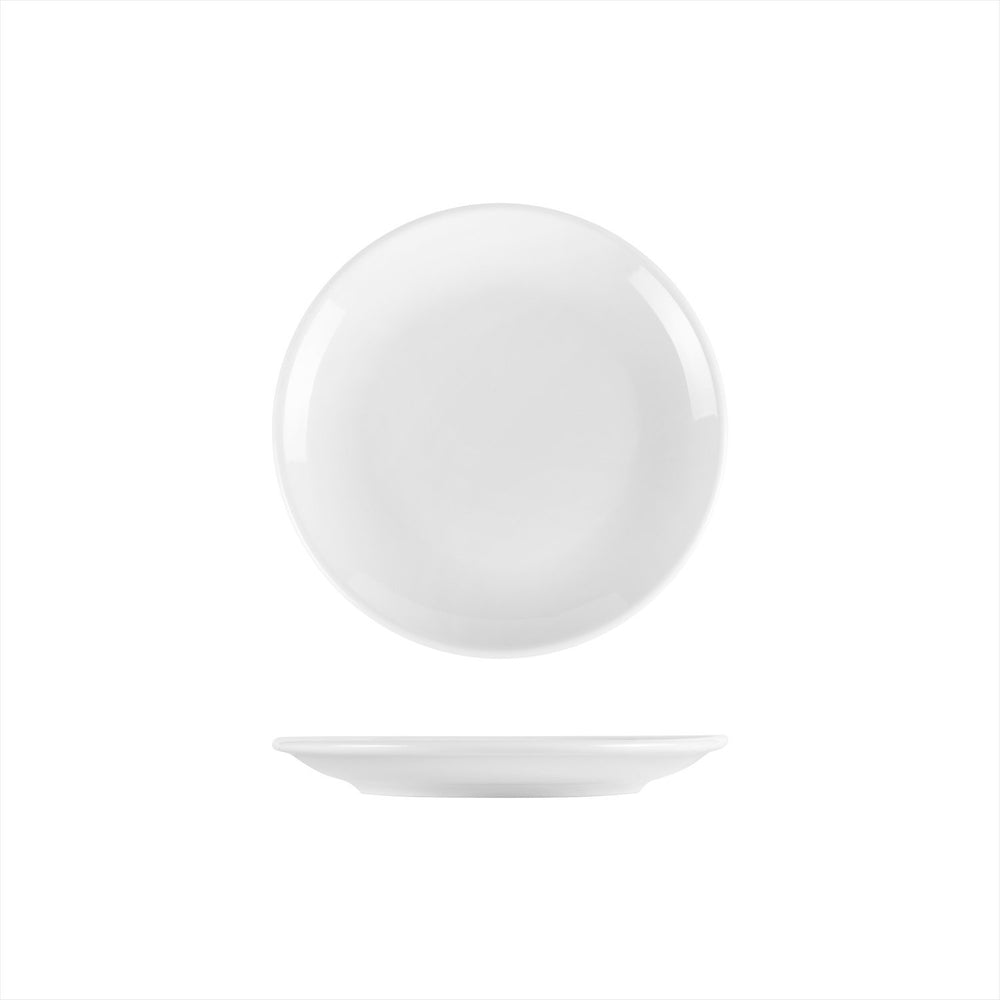 Delta-Coupe dia.8.25" Round White Porcelain Plate