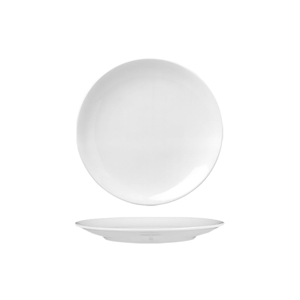 Delta-Coupe dia.9.75" Round White Porcelain Plate