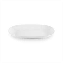 Delta-Coupe 13.5" x 7.5" x h:1.5" Oval White Porcelain Platter