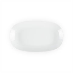 Delta-Coupe 13.5" x 7.5" x h:1.5" Oval White Porcelain Platter