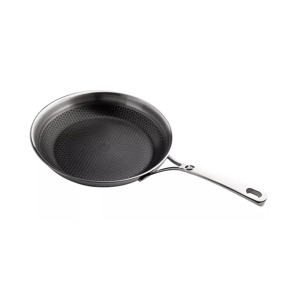 Gastro Pan dia.11" x 11" x h:0.75" Round Silver Stainless Steel Frying Pan