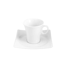 Hong Kong dia.4" h:3.25" 6 oz. Round White Porcelain Cup