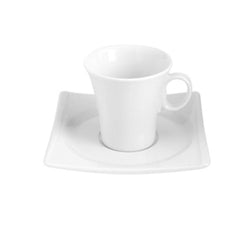 Hong Kong 5.5" x 5.5" Square White Porcelain Saucer