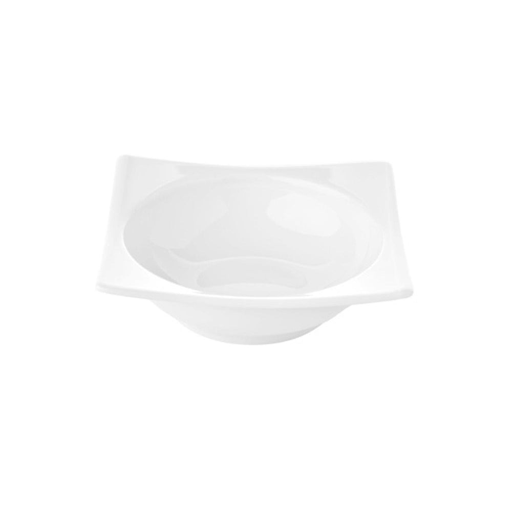 Hong Kong 6" x 6" x h:2" 1 oz. Square White Porcelain Bowl