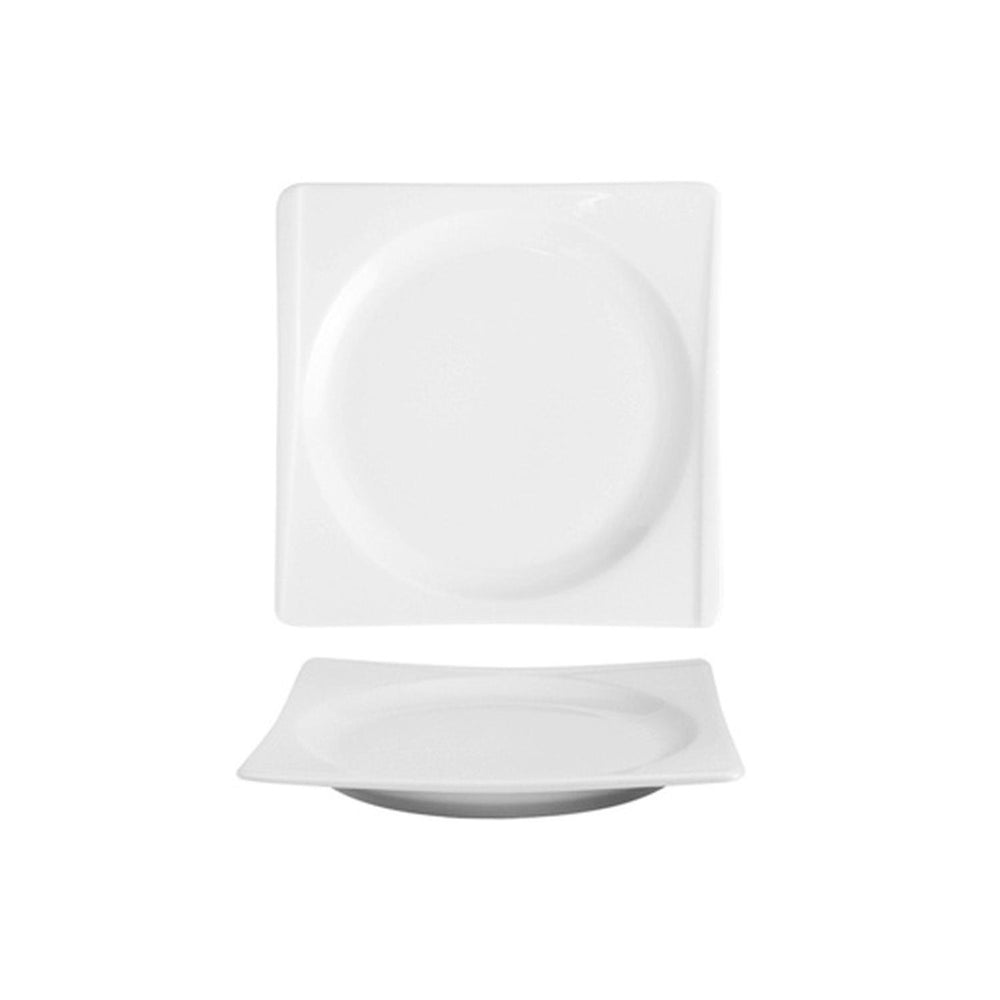 Hong Kong 7" x 7" Square White Porcelain Plate