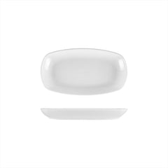 Delta-Coupe 9.25" x 6.25" x h:1" Oval White Porcelain Platter