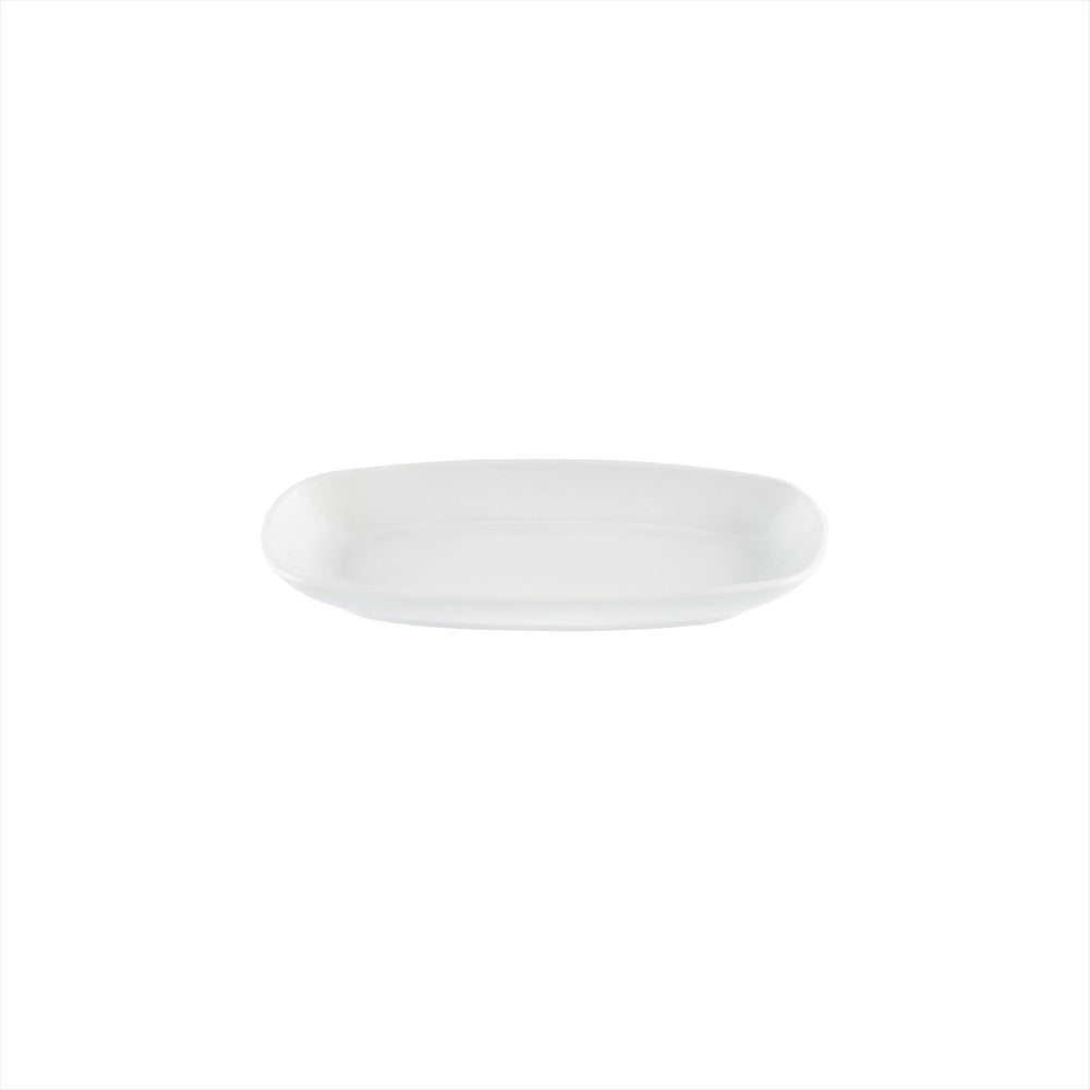 Delta-Coupe 9.25" x 6.25" x h:1" Oval White Porcelain Platter
