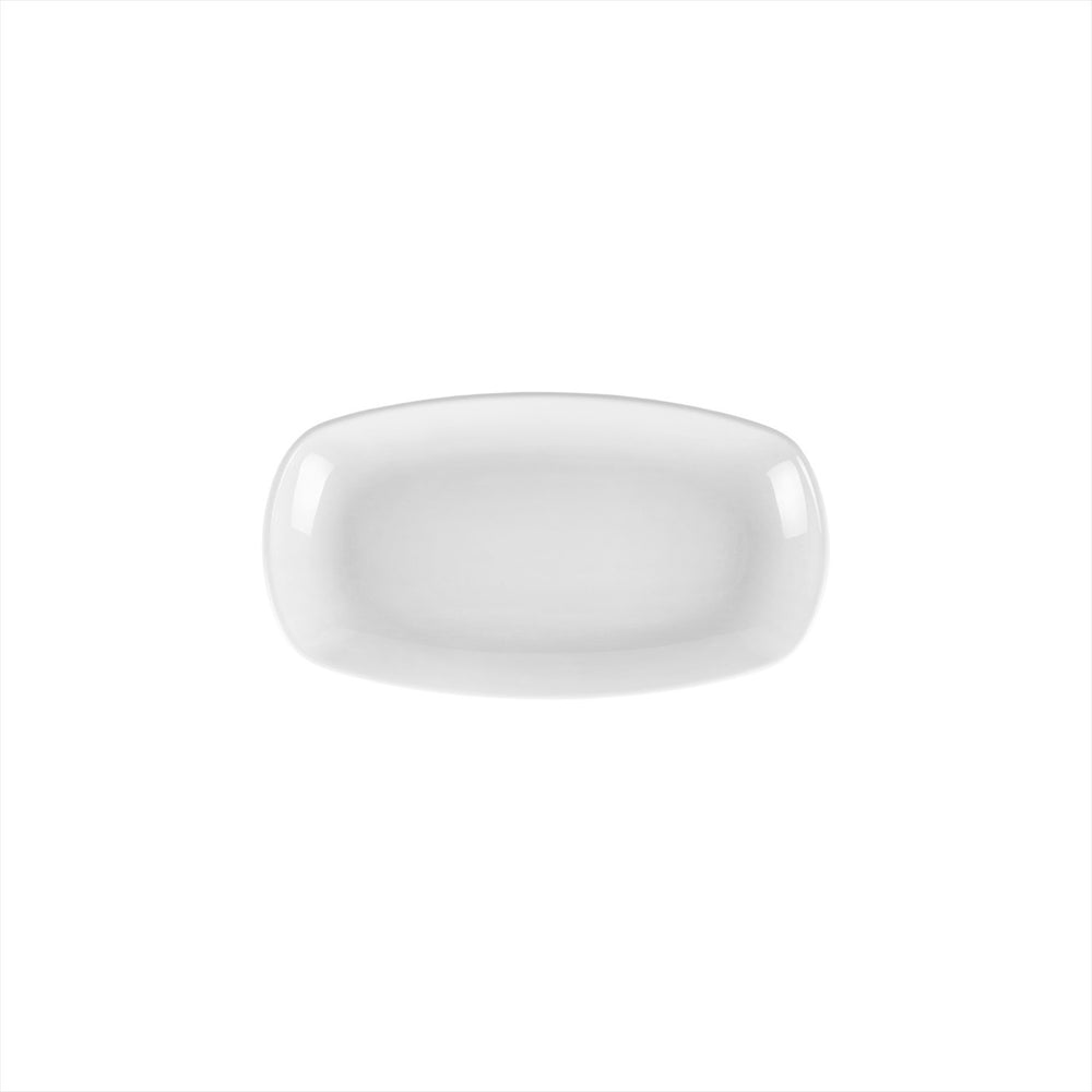 Delta-Coupe 9.25" x 6.25" x h:1" Oval White Porcelain Platter