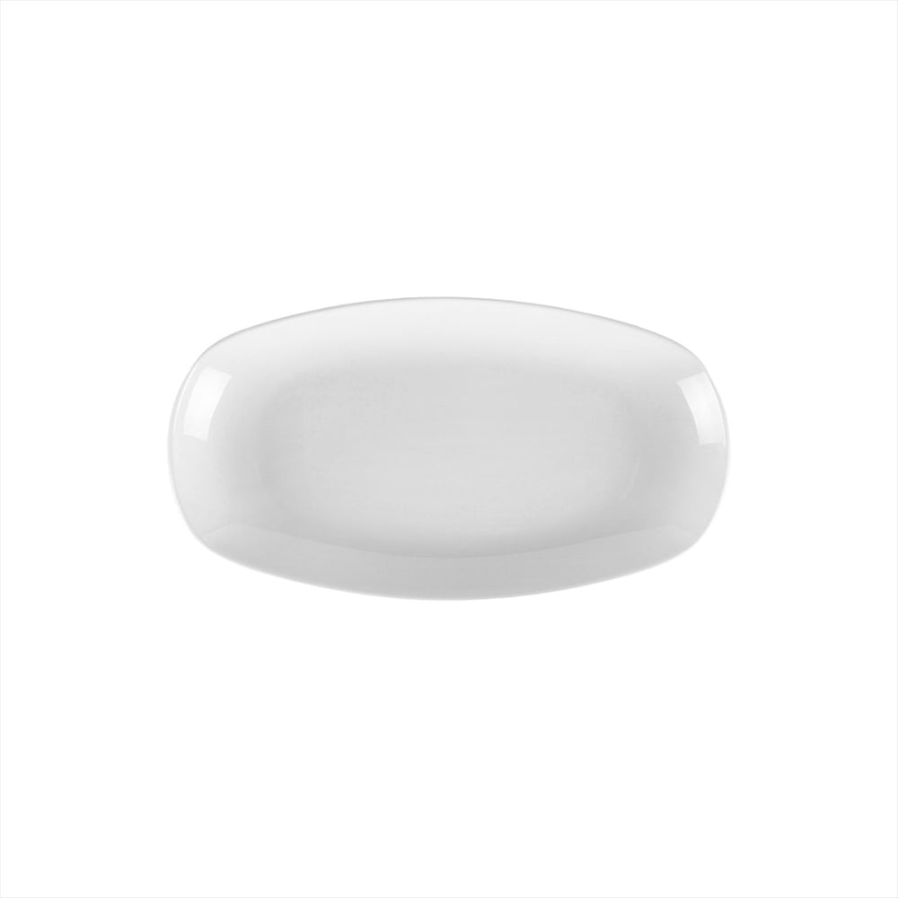 Delta-Coupe 11.5" x 6.25" x h:1.25" Oval White Porcelain Platter