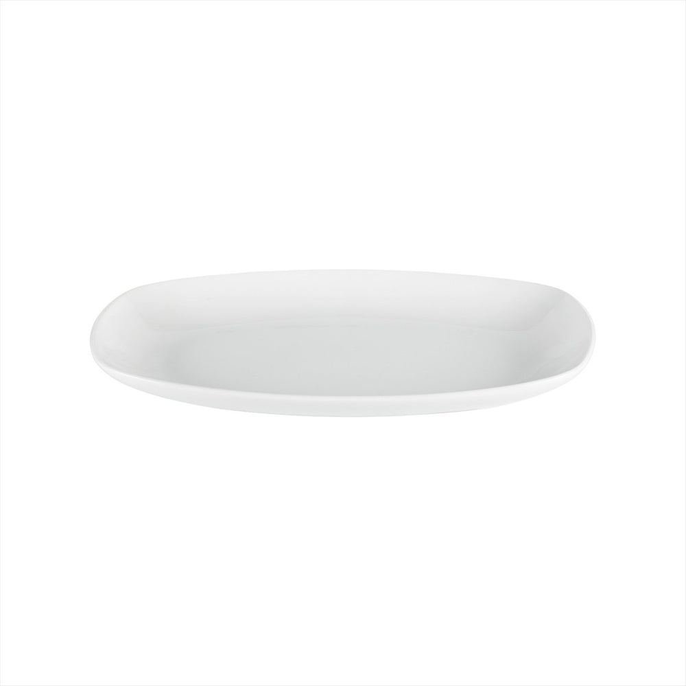 Delta-Coupe 13.5" x 7.5" x h:1.5" Oval White Porcelain Platter