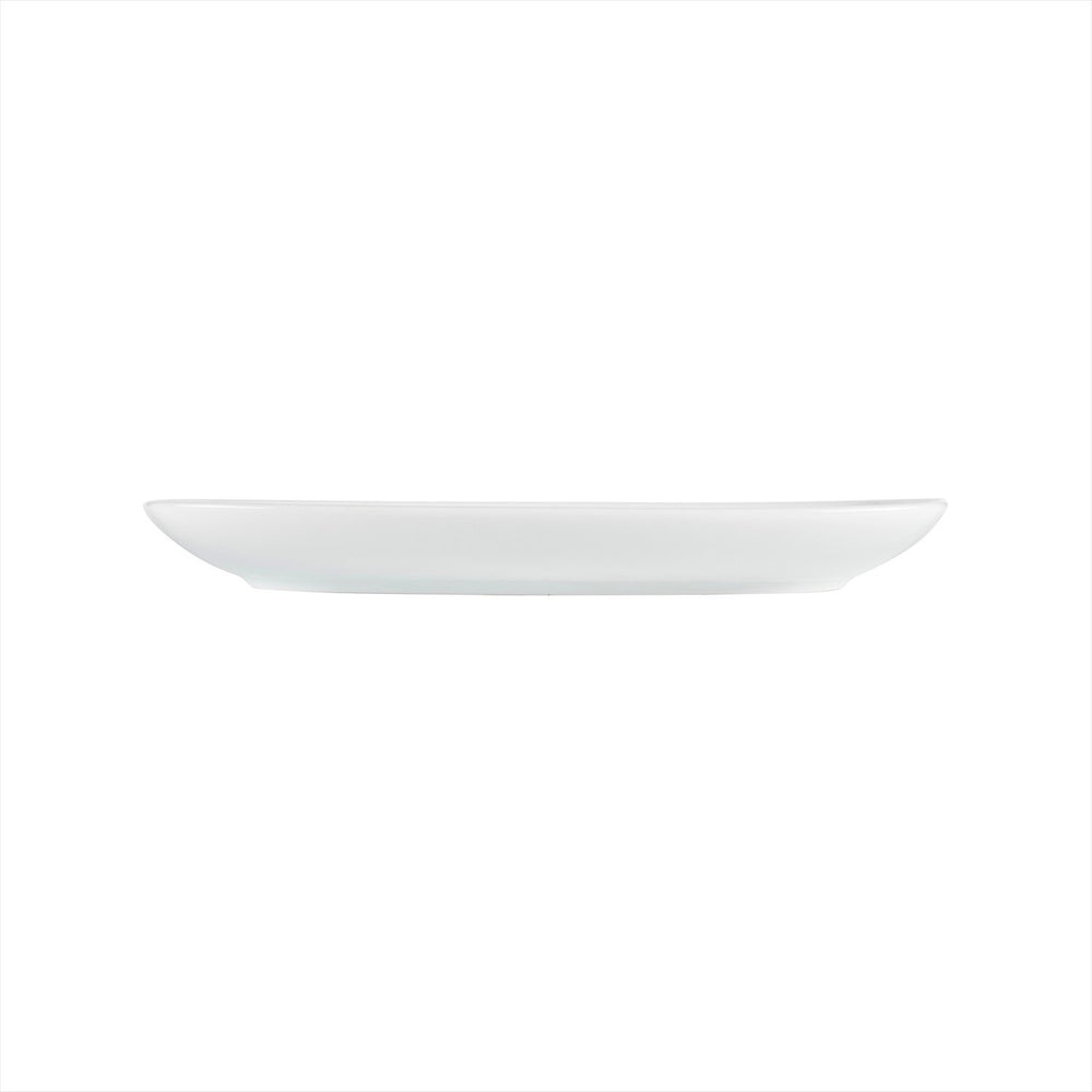 Delta-Coupe 13.5" x 7.5" x h:1.5" Oval White Porcelain Platter