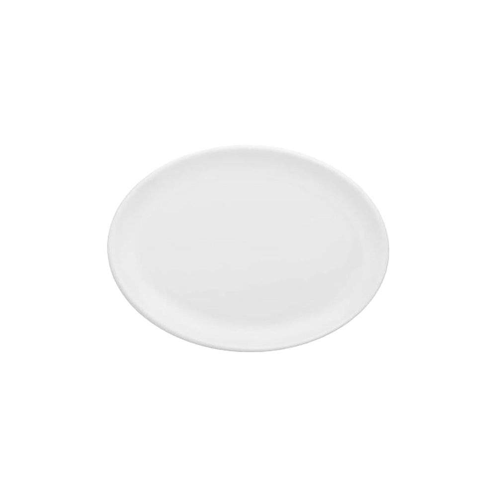 Delta-Coupe 6.5" x 4.25" x h:1.25" Oval White Porcelain Platter