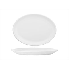Delta-Coupe 11" x 8" x h:1" Oval White Porcelain Platter