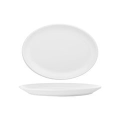Delta-Coupe 14.25" x 11.25" x h:1.25" Oval White Porcelain Platter