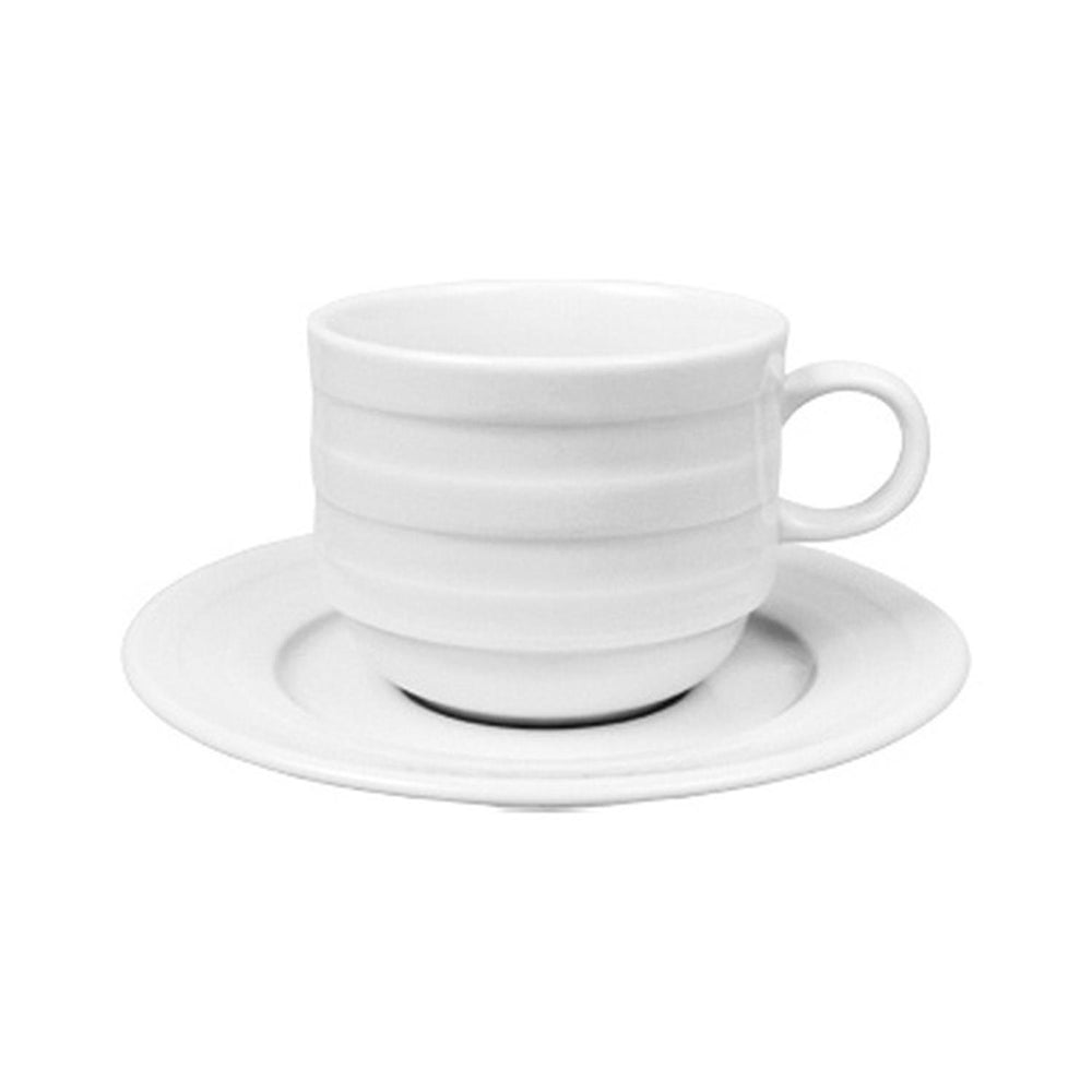 Lizbon dia.3.25" h:2.5" 7 oz. Round White Porcelain Cup