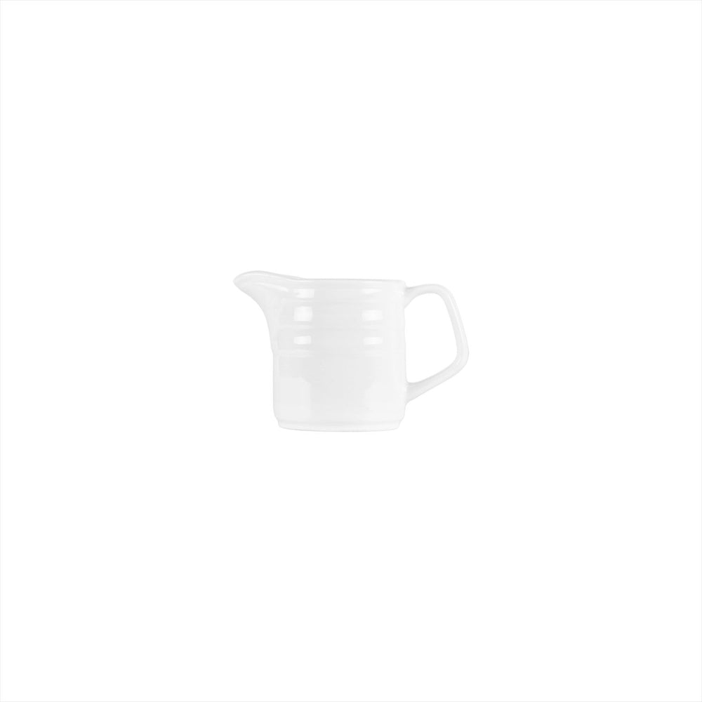 Lizbon dia.1.75" h:3" 5 oz. Round White Porcelain Creamer