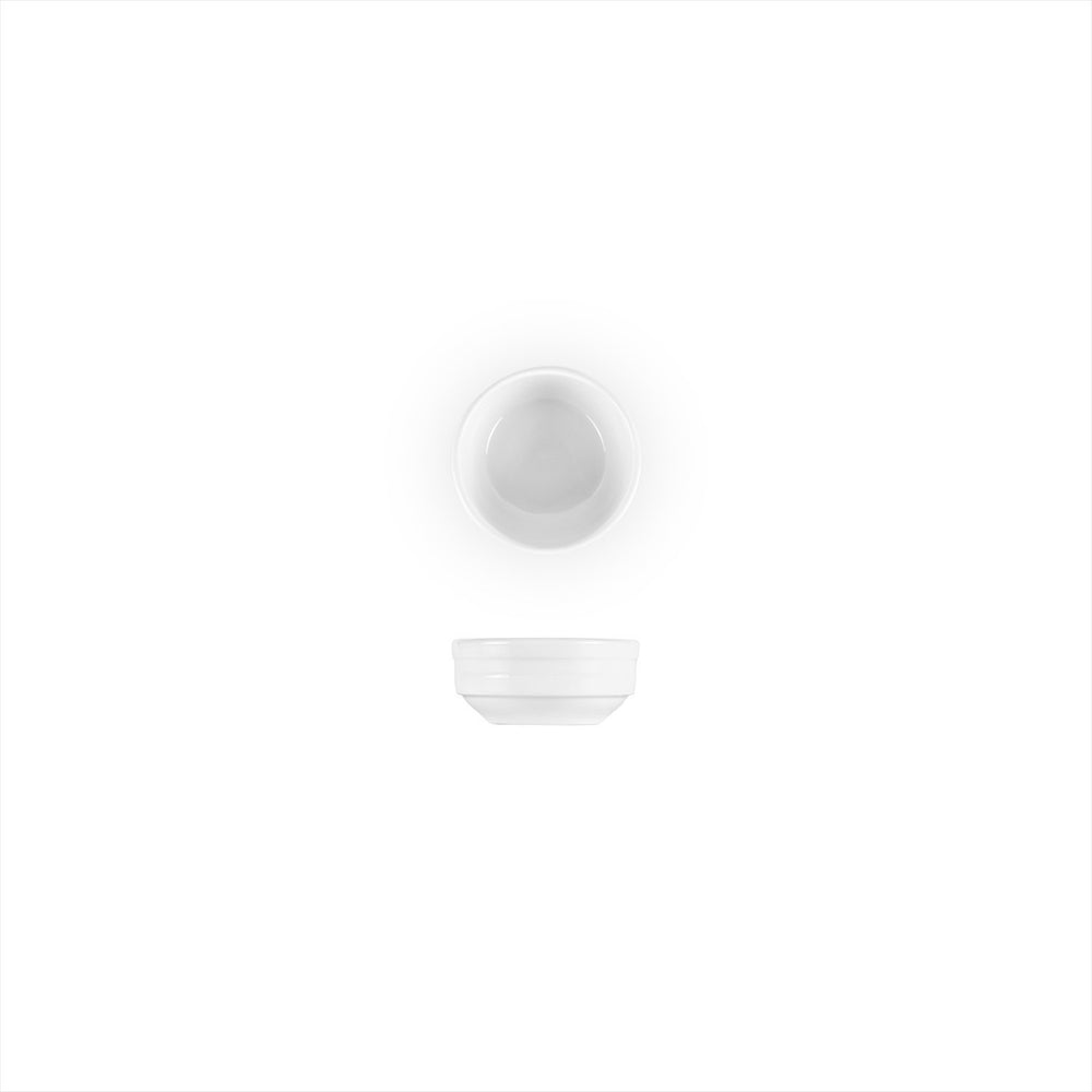 Lizbon dia.3" h:1.25" 3 oz. Round White Porcelain Bowl