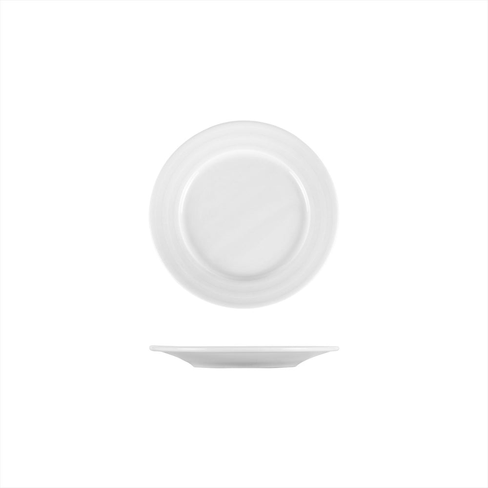 Lizbon dia.7" Round White Porcelain Plate