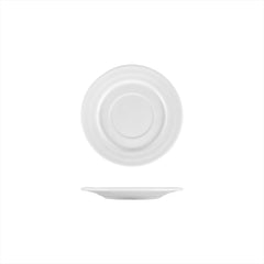 Lizbon dia.7" Round White Porcelain Saucer