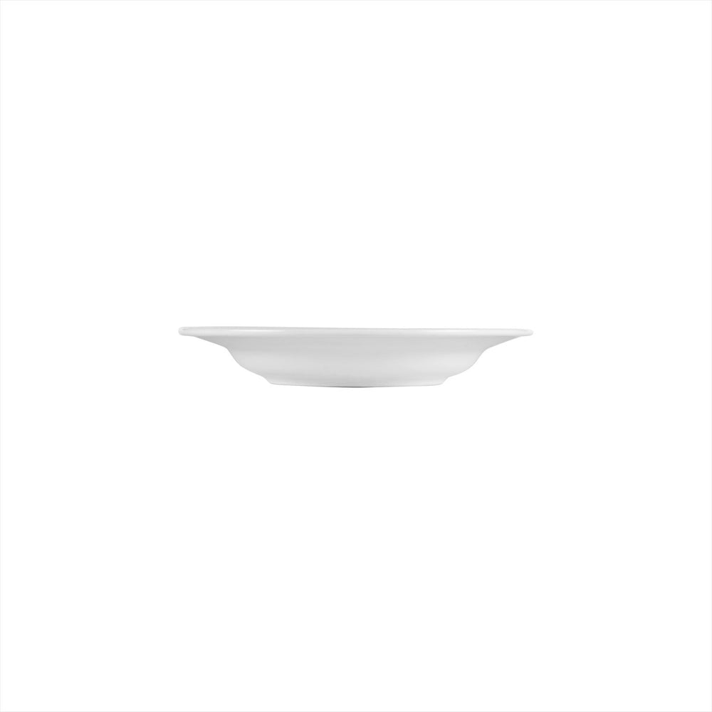 Lizbon dia.9" h:1.5" 13 oz. Round White Porcelain Deep Plate
