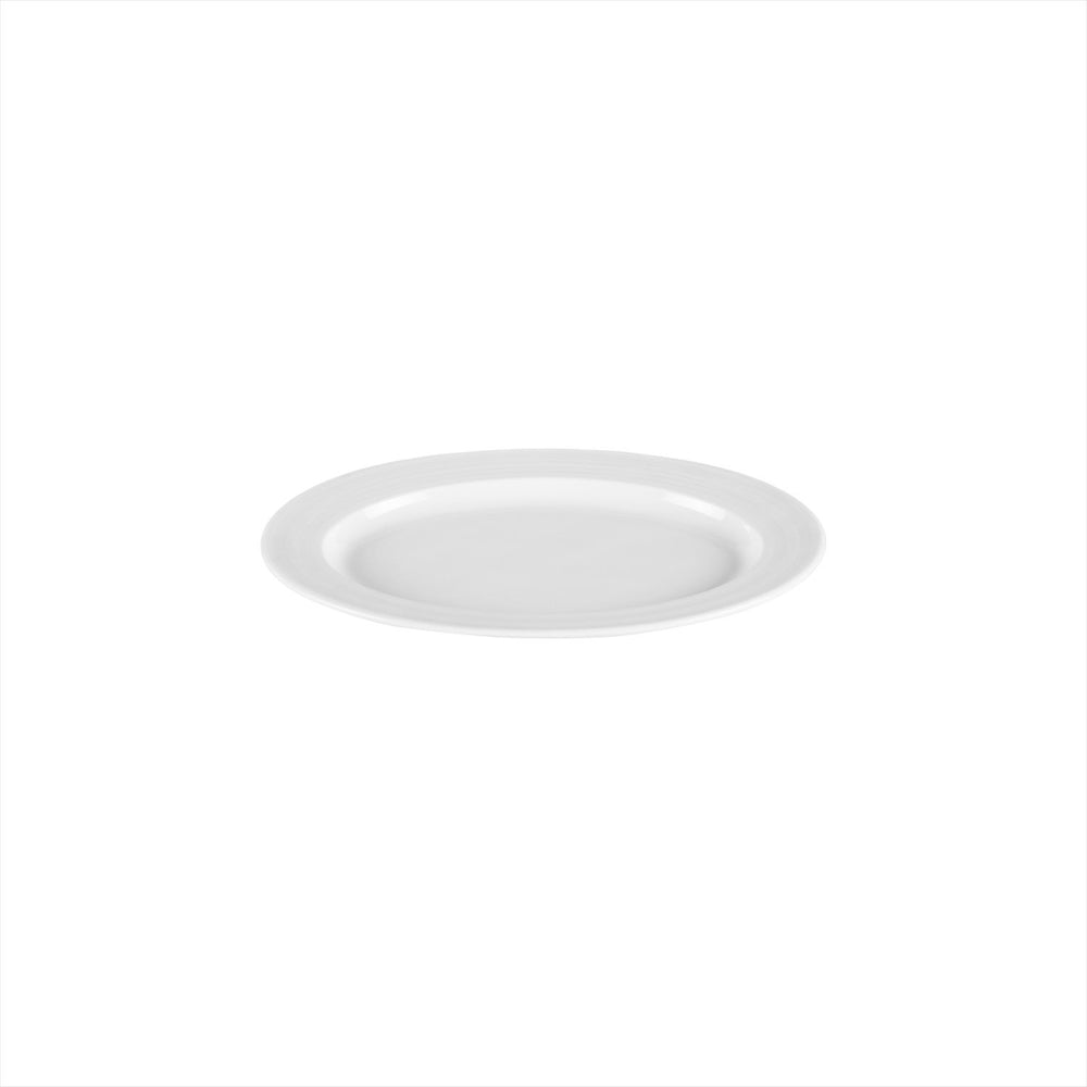 Lizbon 9.5" x 6.75" x h:1" Oval White Porcelain Platter