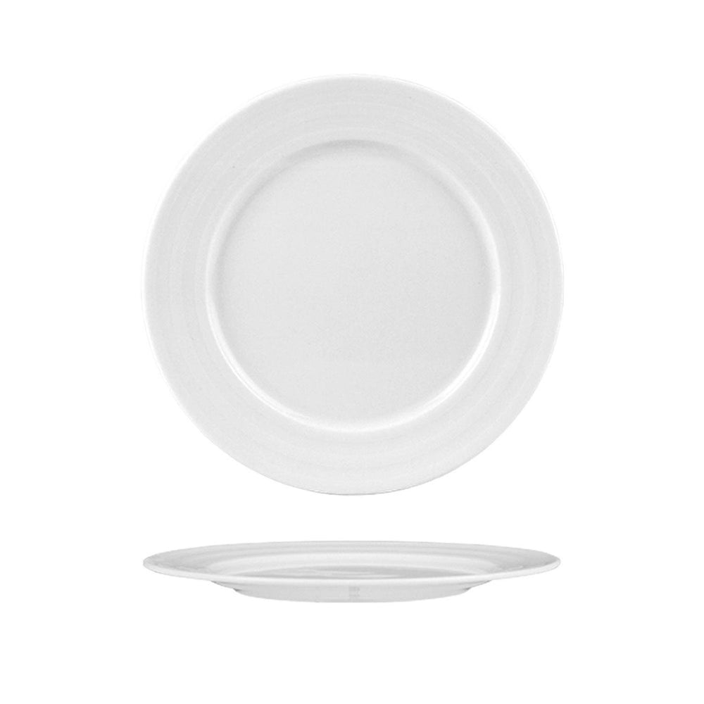 Lizbon dia.10.5" Round White Porcelain Plate