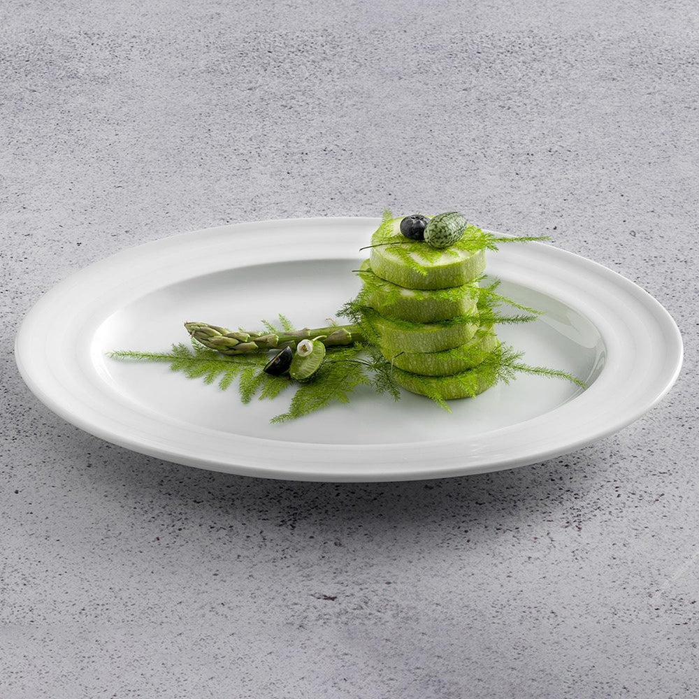 Lizbon dia.10.5" Round White Porcelain Plate