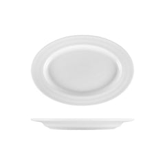Lizbon 11.25" x 8" x h:1" Oval White Porcelain Platter